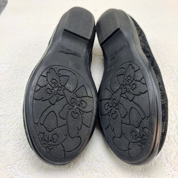 Dansko 'olivia' Loafer Flat Shoe Sz 37 US 6.5 - 7 Black & Bronze Snake Embossed - Picture 12 of 16